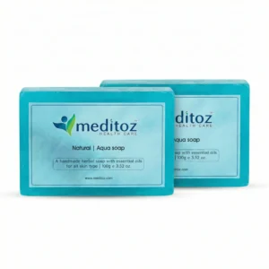 Natural Aqua Soap, Handmade Herbal Soap with Vitamin E, All Skin Types, 200g (Pack of 2)