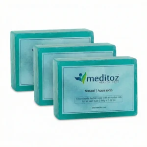 Natural Aqua Soap, Handmade Herbal Soap with Vitamin E, All Skin Types, 300g (Pack of 3)