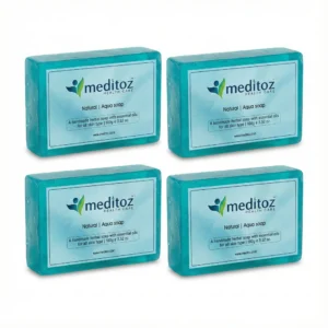 Natural Aqua Soap, Handmade Herbal Soap with Vitamin E, All Skin Types, 400g (Pack of 4)